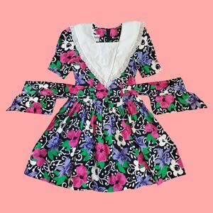 Girl's Vintage 80's Philly Floral Dress